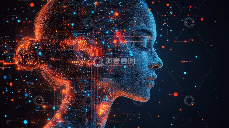 高清大图下载【趣麦麦图】神经网络插画1