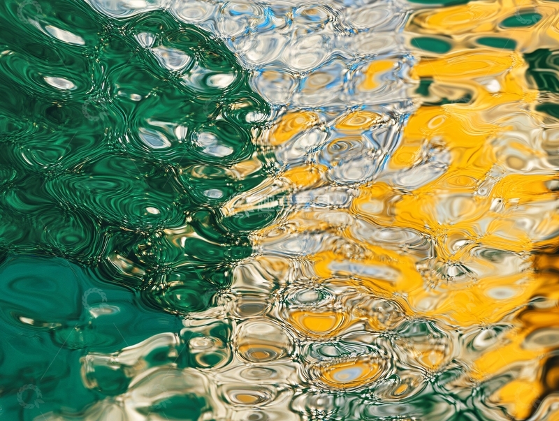 高清大图下载【趣麦麦图】绿色色彩变幻金色波纹5