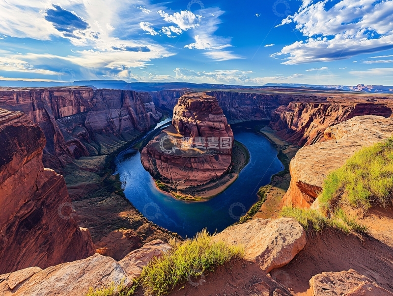 高清大图下载【趣麦麦图】夕阳马蹄湾2