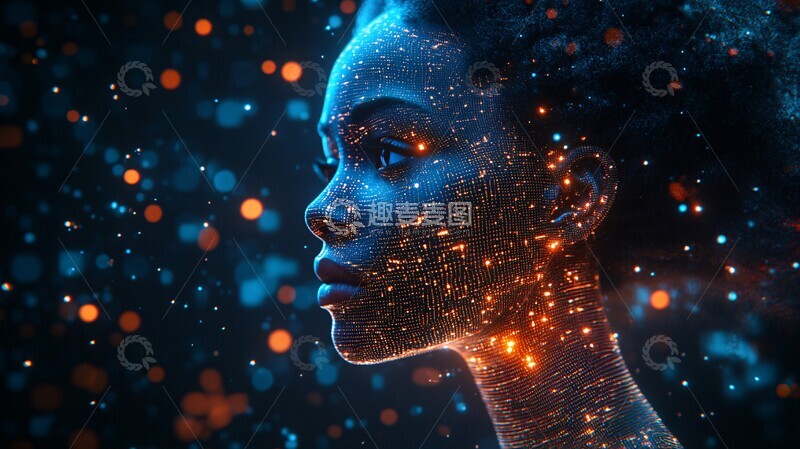 高清大图下载【趣麦麦图】数字面具头像1