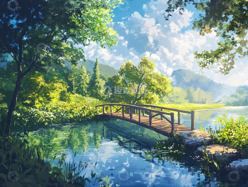 高清大图下载【趣麦麦图】插画唯美风景6