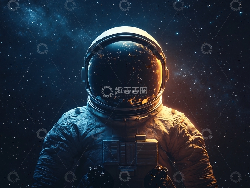 高清大图下载【趣麦麦图】身穿宇航服的宇航员1