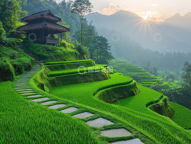 高清大图下载【趣麦麦图】田间风景田梯风景