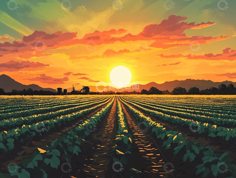 高清大图下载【趣麦麦图】田间农业插画3