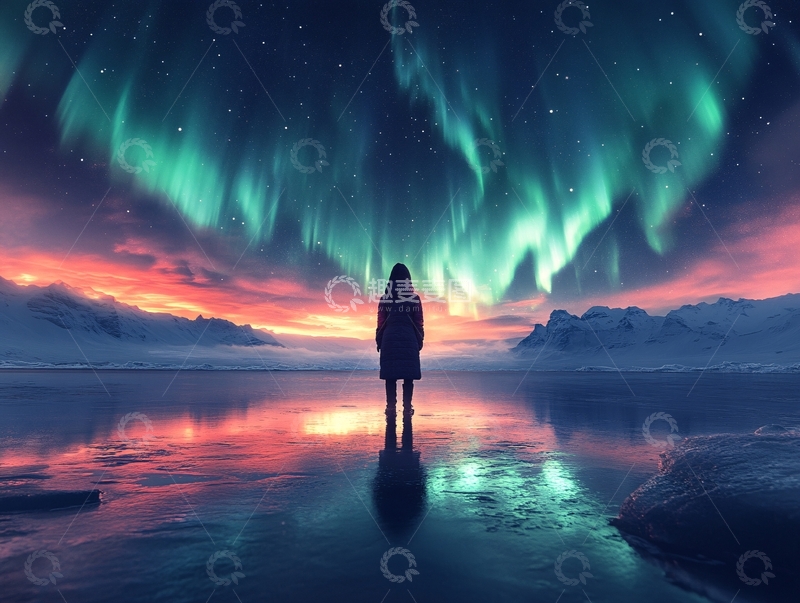 高清大图下载【趣麦麦图】极光炫彩浪漫光影8