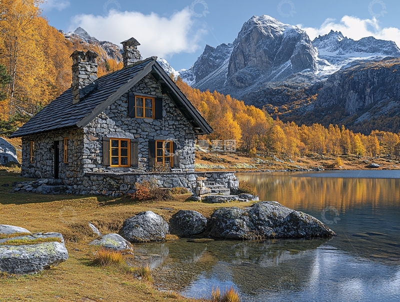 高清大图下载【趣麦麦图】高原石头屋