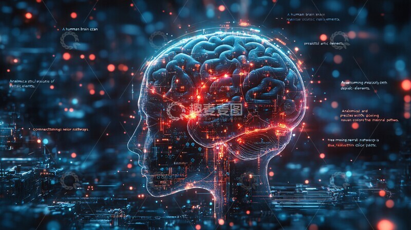 高清大图下载【趣麦麦图】脑部扫描艺术1