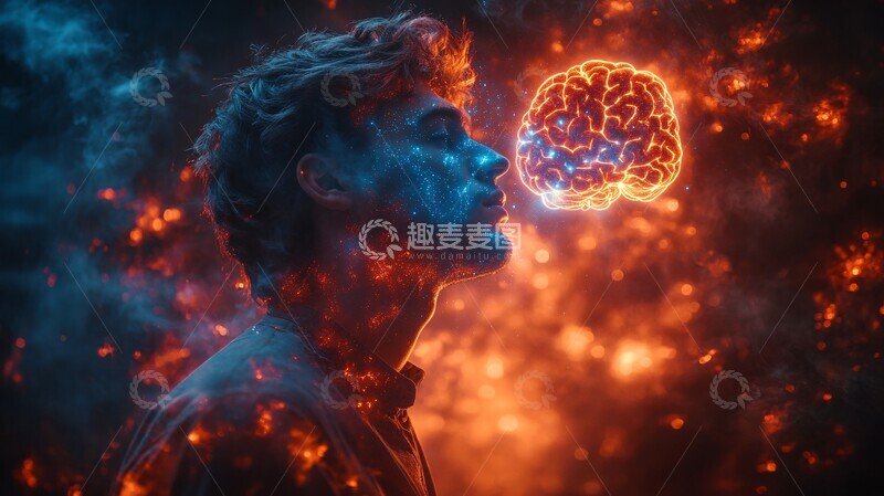 高清大图下载【趣麦麦图】交易者与大脑1