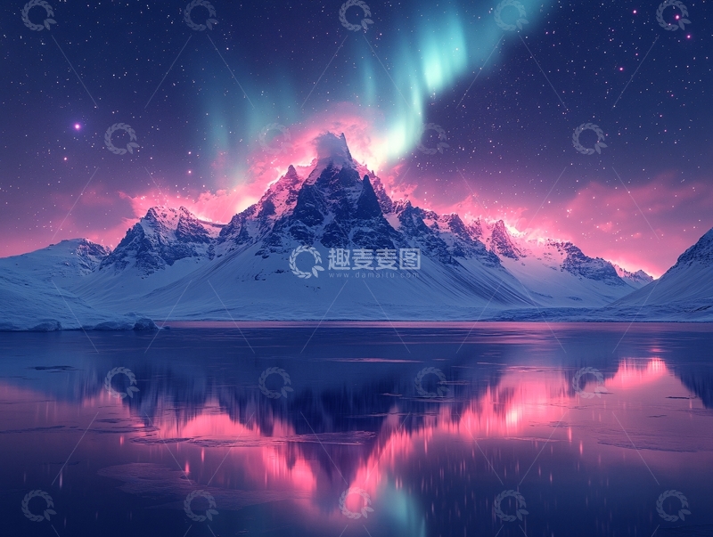 高清大图下载【趣麦麦图】极光炫彩浪漫光影9