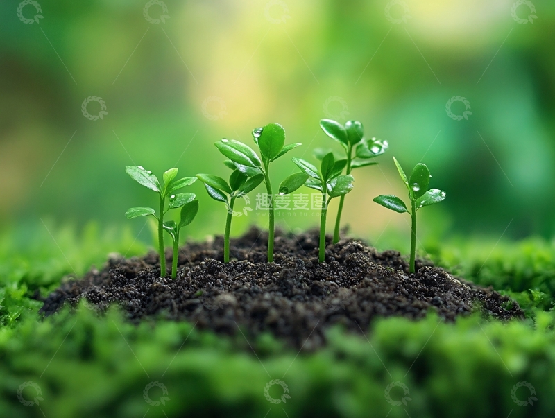 高清大图下载【趣麦麦图】土壤里绿色生命11