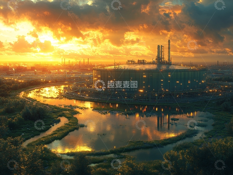 高清大图下载【趣麦麦图】高清宽幅化工园1