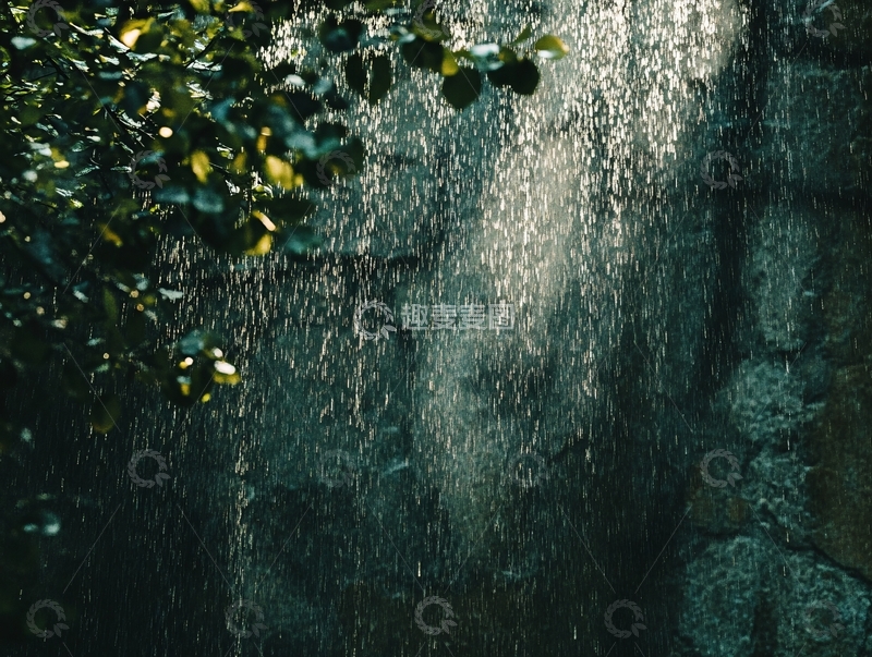 高清大图下载【趣麦麦图】人工瀑布水流特写