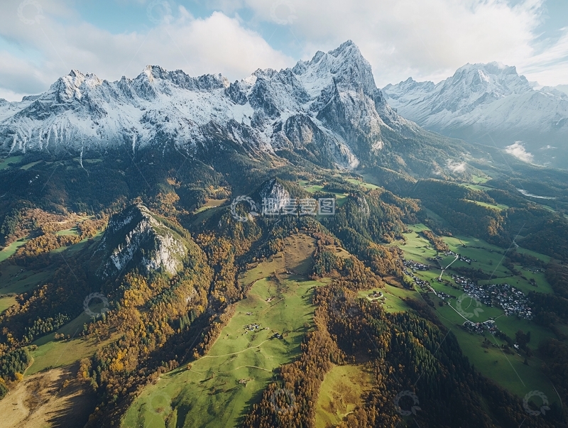高清大图下载【趣麦麦图】阿尔卑斯山高清全景图