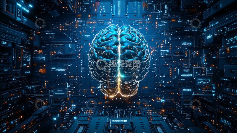 高清大图下载【趣麦麦图】数字大脑电路图