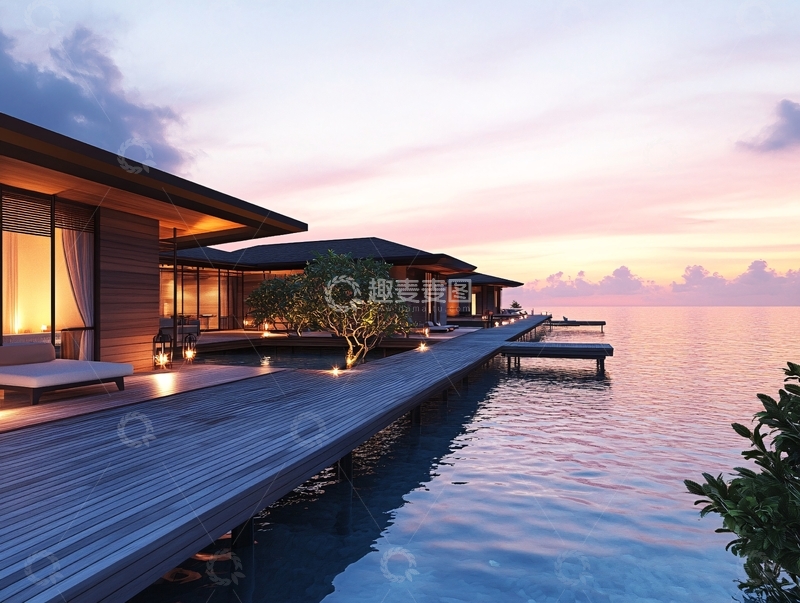 高清大图下载【趣麦麦图】马尔代夫别墅1