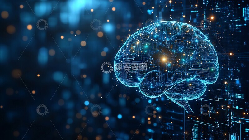 高清大图下载【趣麦麦图】数字大脑电路图2