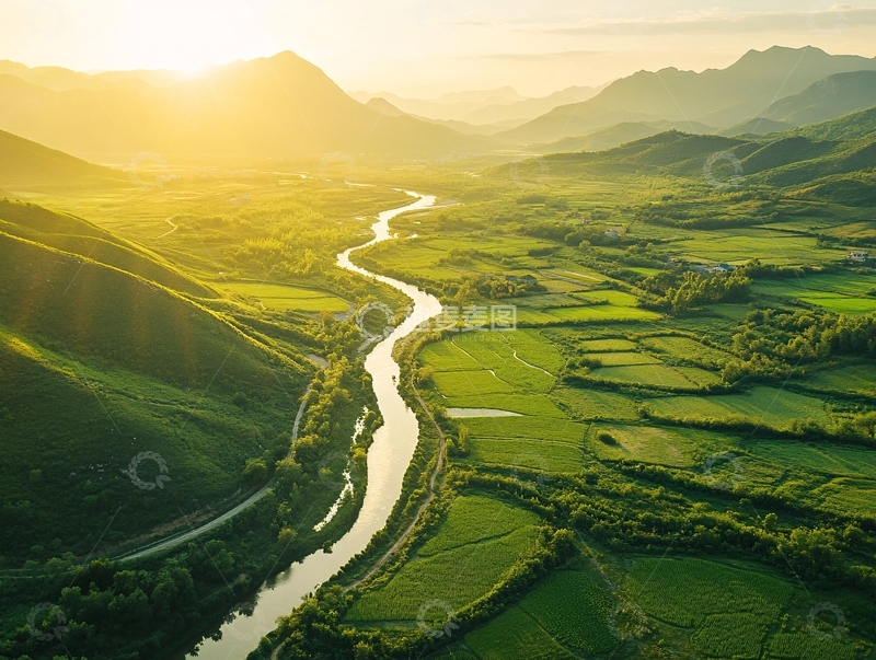 高清大图下载【趣麦麦图】巩乃斯河航拍1