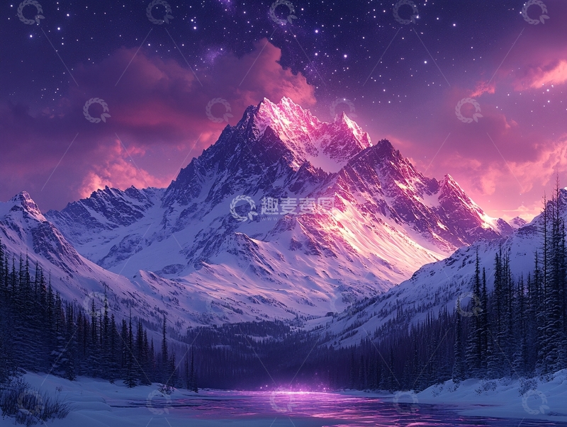 高清大图下载【趣麦麦图】紫色峰会背景3