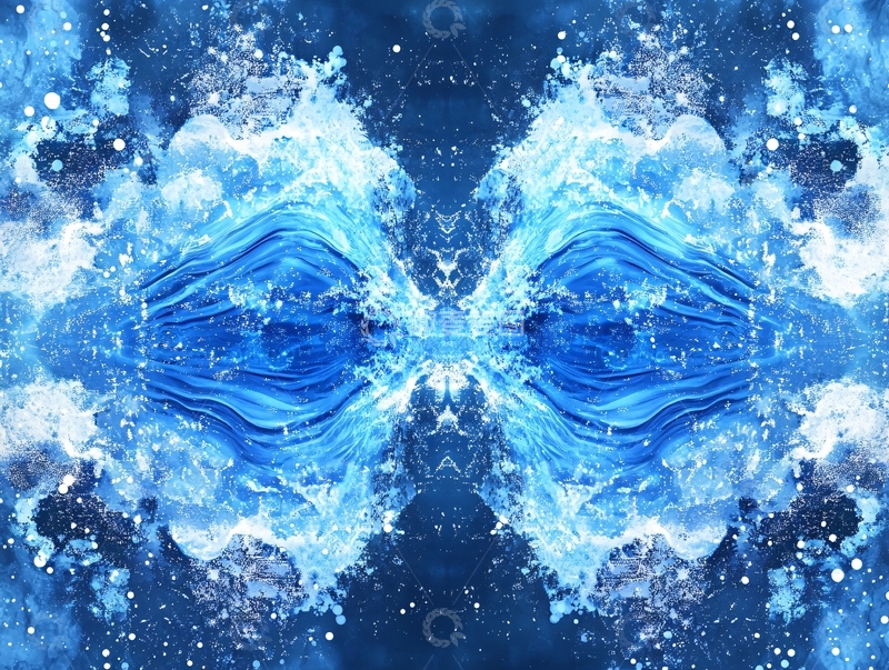 高清大图下载【趣麦麦图】抽象冰晶画