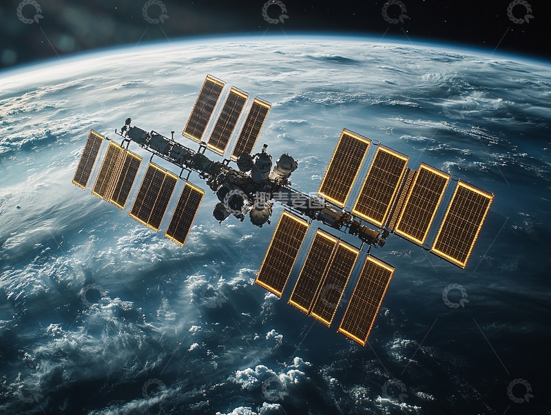 高清大图下载【趣麦麦图】天舟货运飞船电池板1