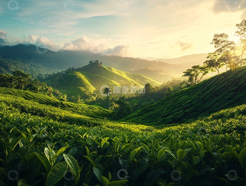 高清大图下载【趣麦麦图】高清茶园图片2