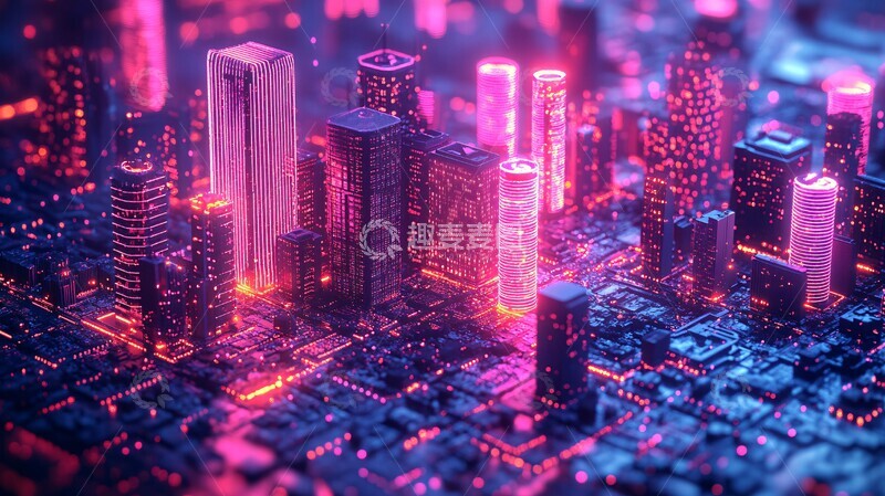 高清大图下载【趣麦麦图】科技城市科技城市白色3