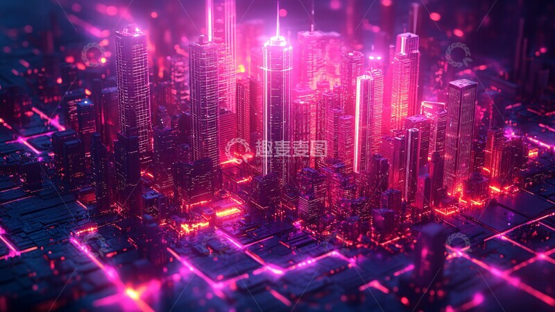 高清大图下载【趣麦麦图】科技城市科技城市白色2