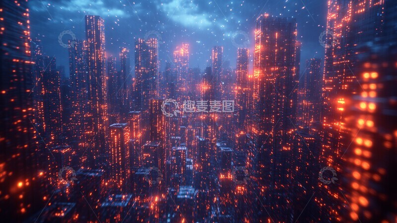 高清大图下载【趣麦麦图】智能建筑背景1
