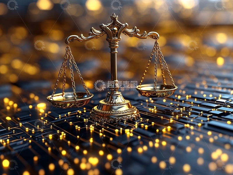 高清大图下载【趣麦麦图】法治天平