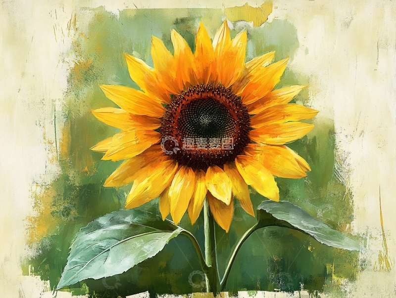 高清大图下载【趣麦麦图】向日葵花艺术画