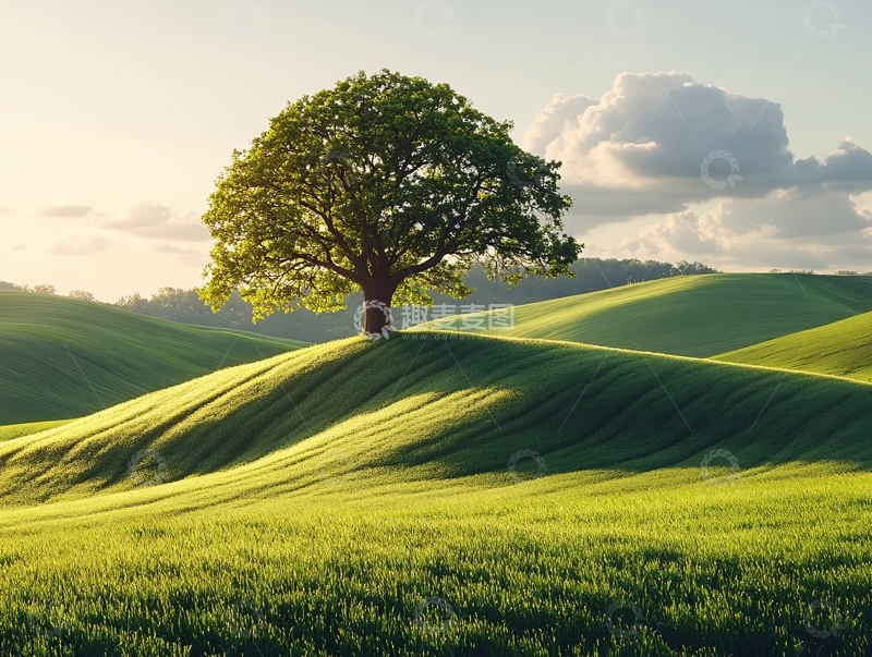 高清大图下载【趣麦麦图】一棵树原野