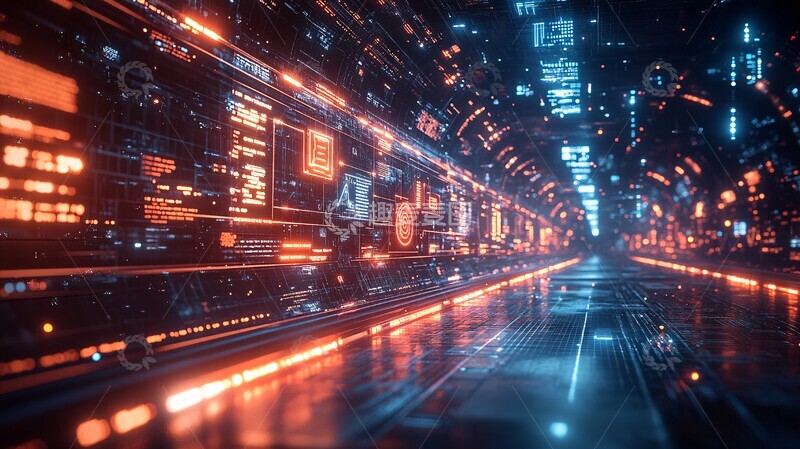 高清大图下载【趣麦麦图】未来科技时光轴