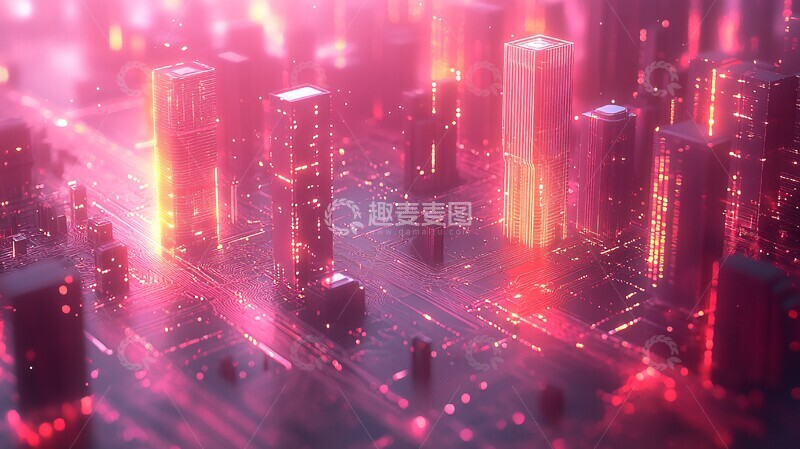 高清大图下载【趣麦麦图】科技城市科技城市白色