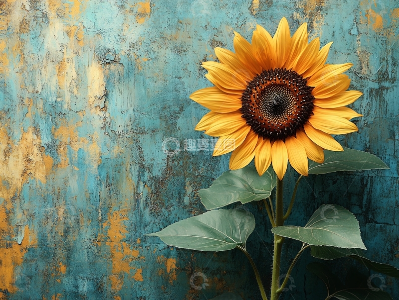高清大图下载【趣麦麦图】单朵向日葵壁纸3