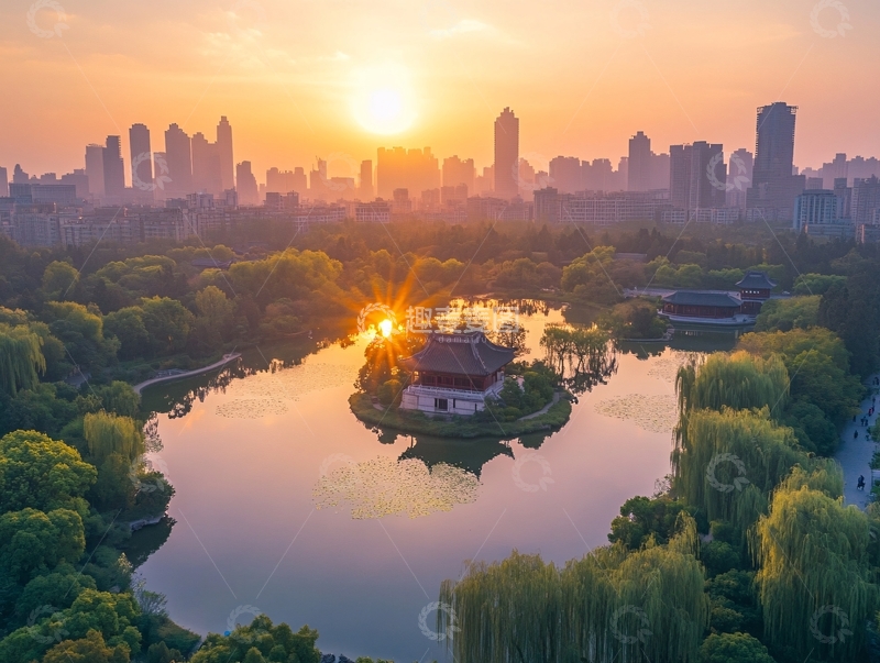 高清大图下载【趣麦麦图】曲院风荷日出7