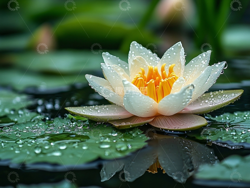 高清大图下载【趣麦麦图】高清白色睡莲4