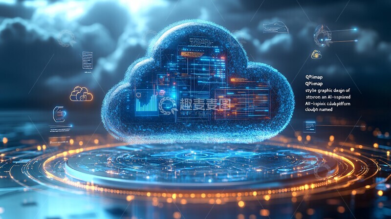 高清大图下载【趣麦麦图】云平台设计平台圆形背景