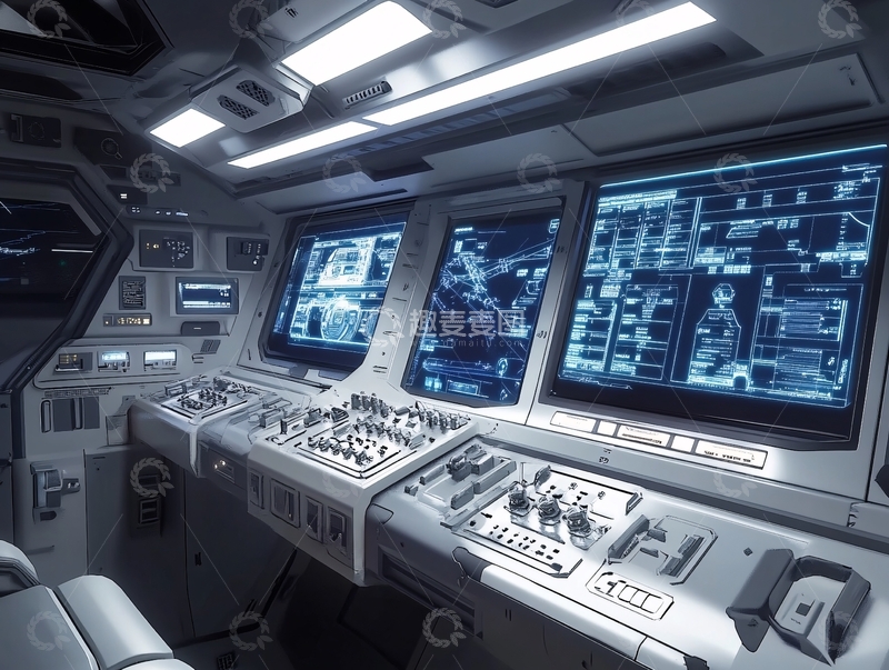 高清大图下载【趣麦麦图】宇宙飞船控制室9