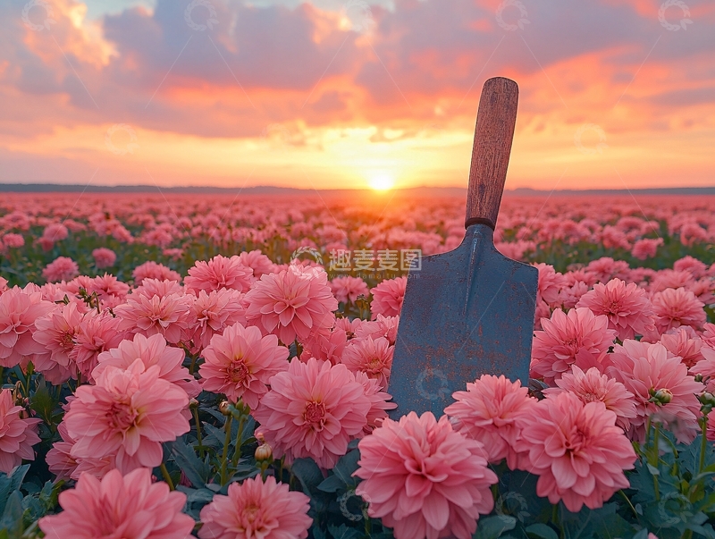 高清大图下载【趣麦麦图】荷兰菊夕阳1