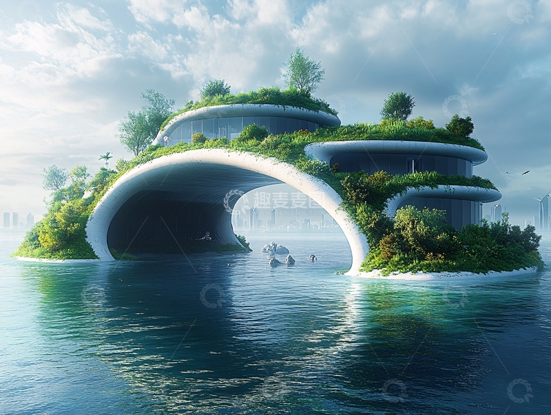 高清大图下载【趣麦麦图】魅力挪威市悬浮岛设计9