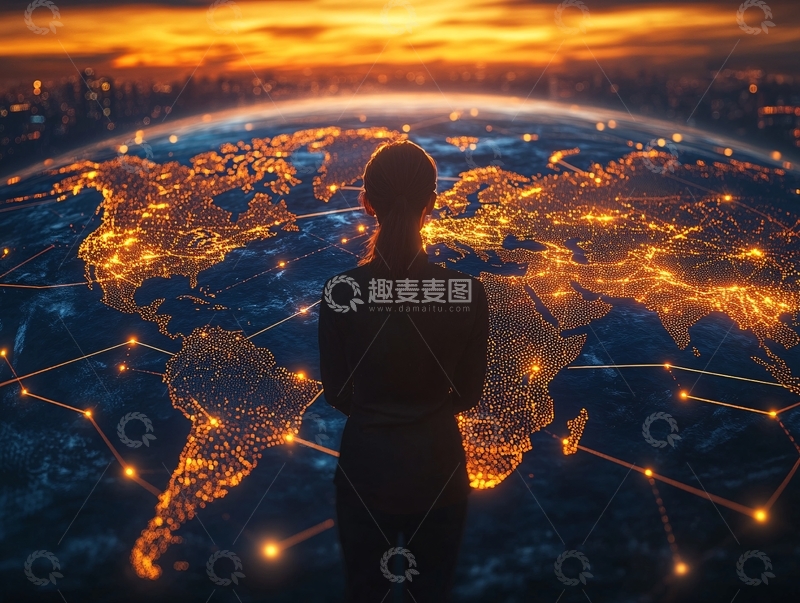 高清大图下载【趣麦麦图】全球科技创新网络5