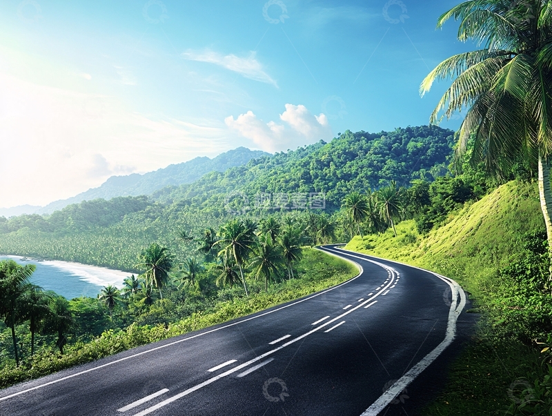 高清大图下载【趣麦麦图】大路透视背景5