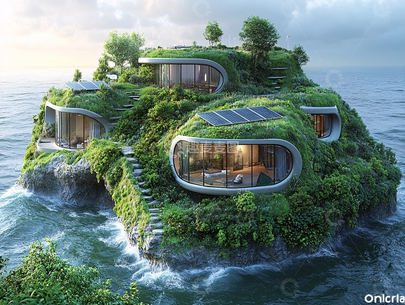 高清大图下载【趣麦麦图】魅力挪威市悬浮岛设计8