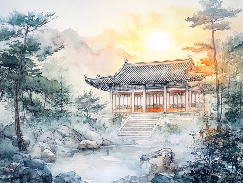 高清大图下载【趣麦麦图】醉翁亭插画