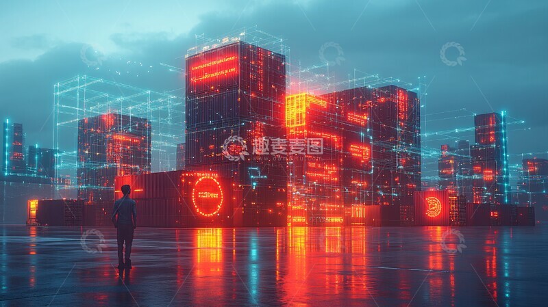 高清大图下载【趣麦麦图】物流数据循环图3