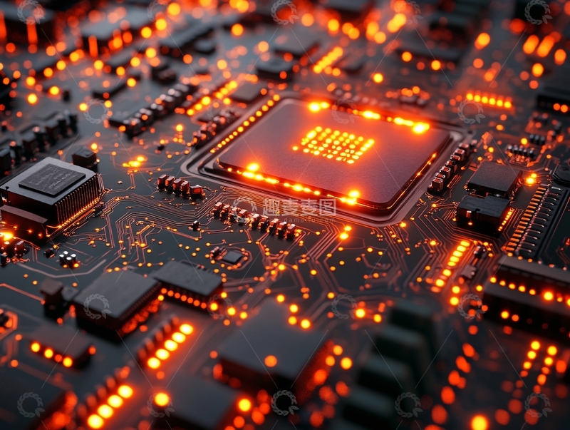 高清大图下载【趣麦麦图】芯片科技集成电路201