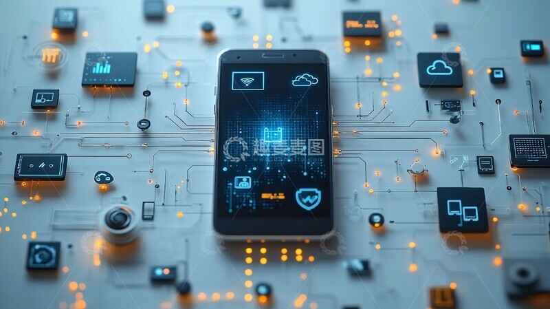 高清大图下载【趣麦麦图】智能手机网络连接2