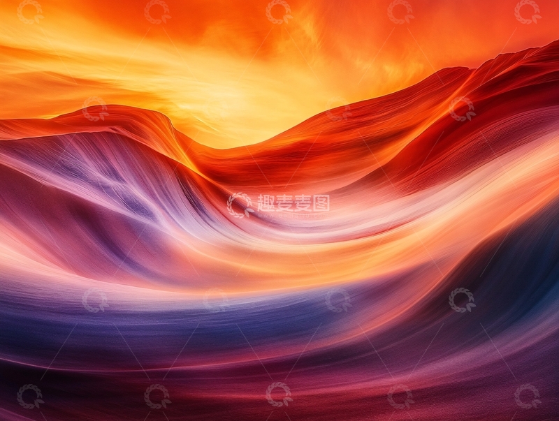 高清大图下载【趣麦麦图】红霞沙丘