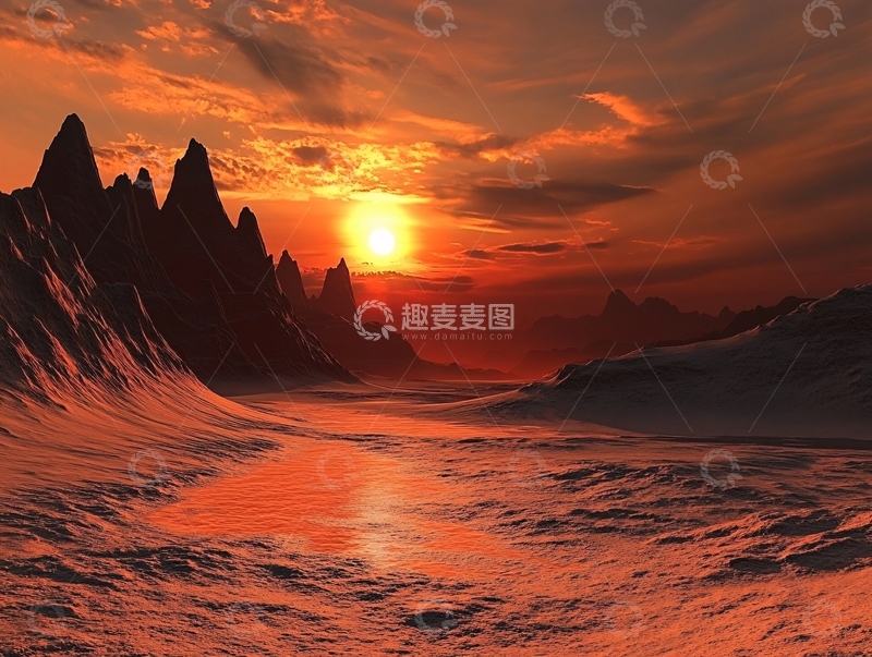 高清大图下载【趣麦麦图】外星山地