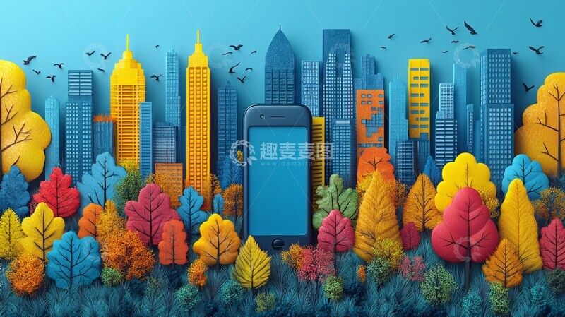 高清大图下载【趣麦麦图】手机金融服务指南2